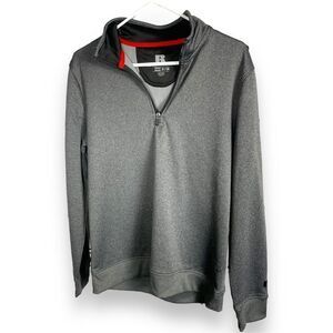 Russell Athletic Grey Quarter Zip Popover Sweatshirt NWT